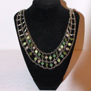 Ruby Rd. Women's Green & Silver Beaded Necklace